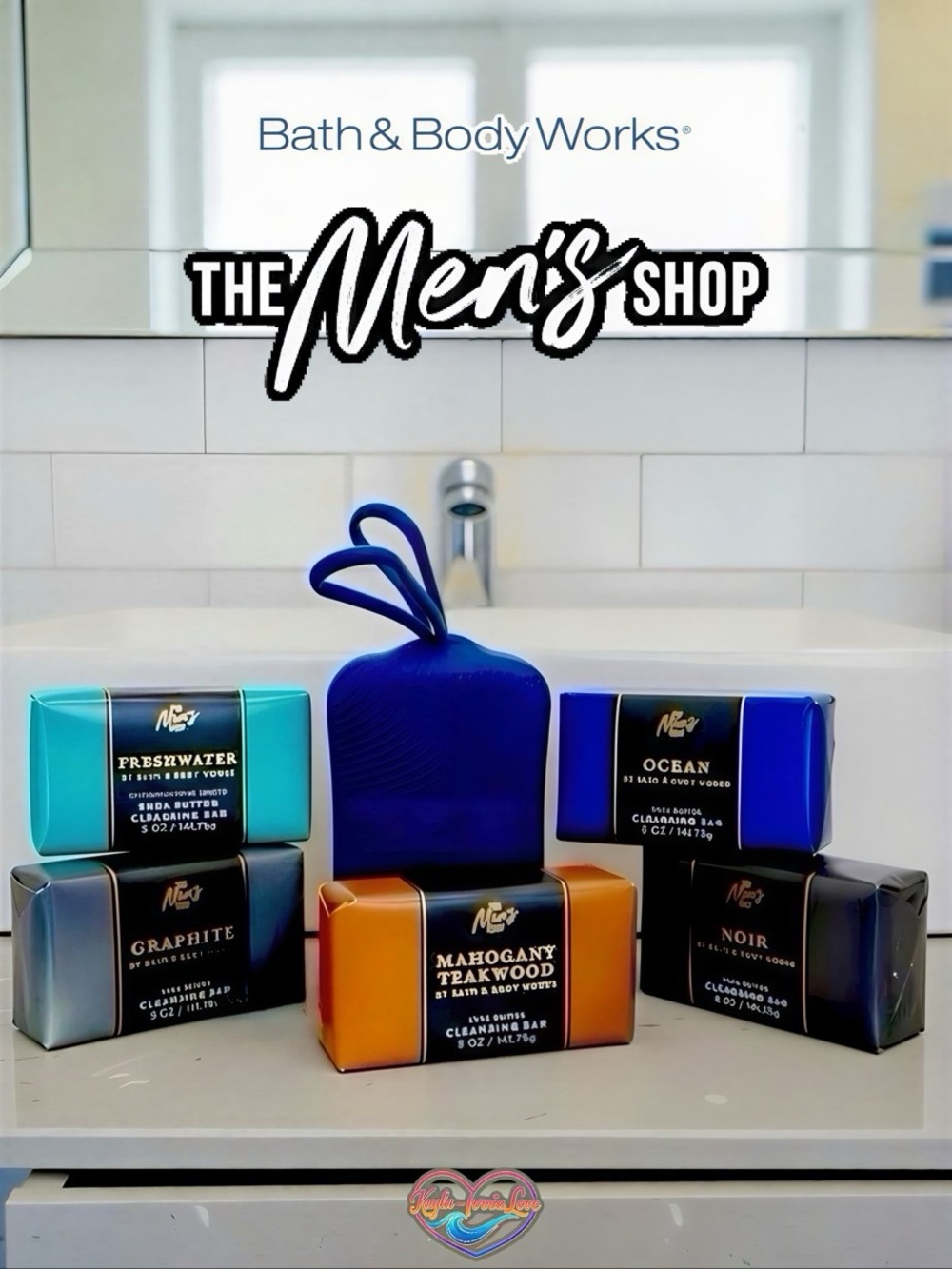 BBW 🧼 The Men’s Shop - bar soap & holder 🧼 6 pc gift set